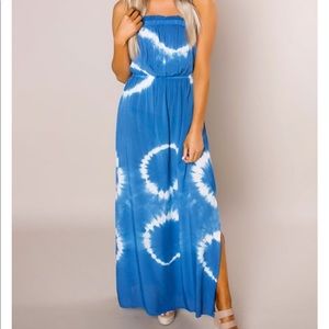 NWT Tie Dye Strapless Dress